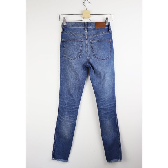NEW Madewell 10-Inch High Rise Distressed Skinny Jeans Whitlow Wash Blue 24 - Picture 7 of 9